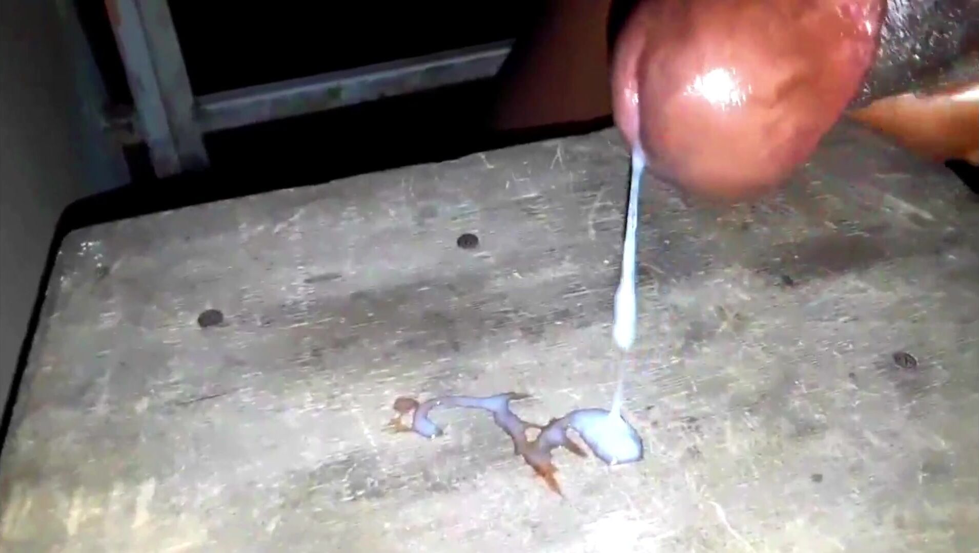 Big black cock guy gets extreme handjob, unloads massive amateur cum