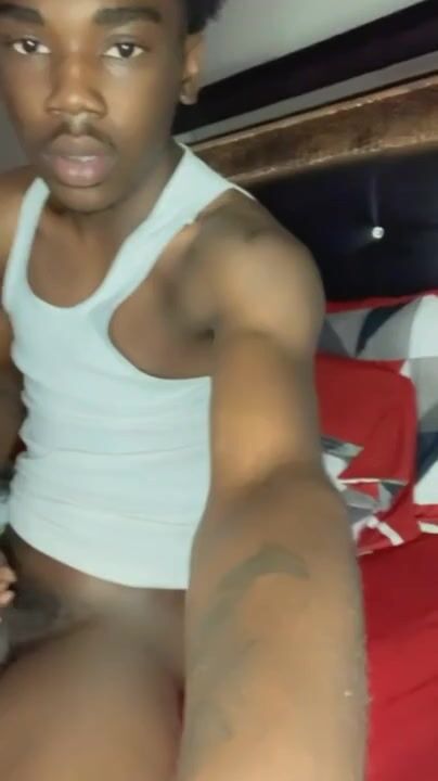 Bbc stud jerks his hung cock, shows tight hole and shoots load