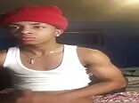 Big dick light skin black boy jerks and cums