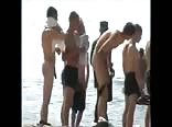 Young russian soldiers to the sea
