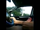 Young smooth driver excited by speed masturbates part 1